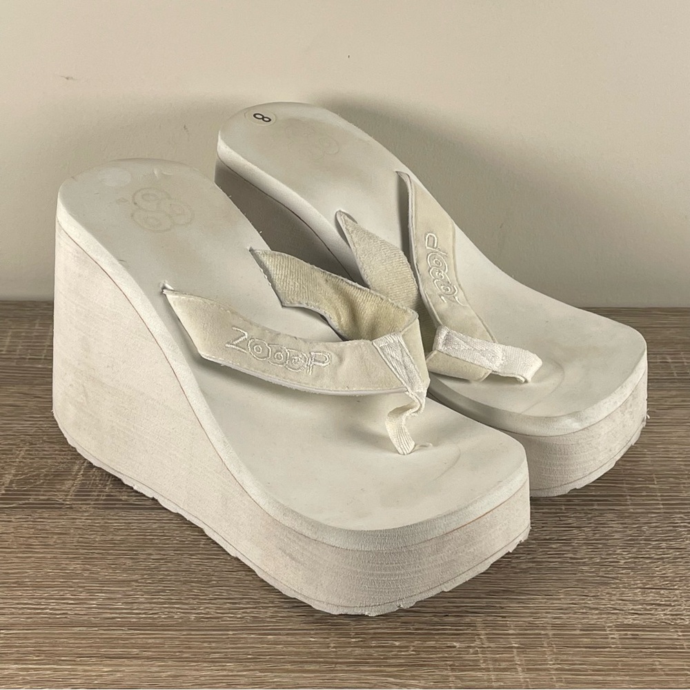 Y2K Zoop Wedge Flip Flops Thong Sandals